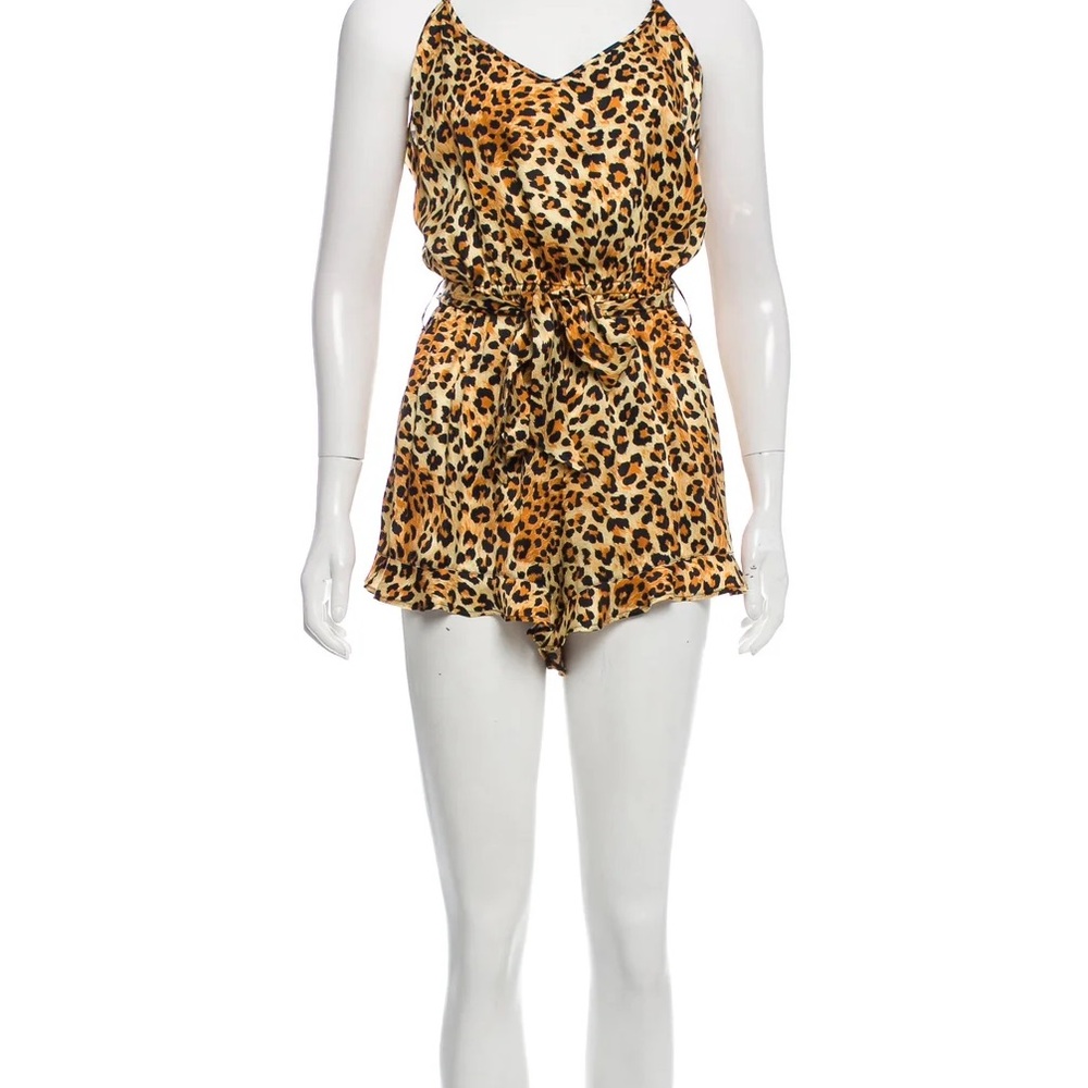Agent Provocateur X Charlotte Olympia Romper 2 silk leopard